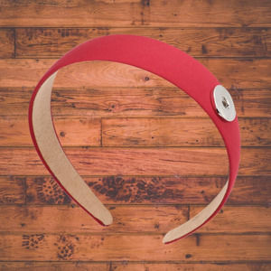Dark Pink Snap Button Hairband.
